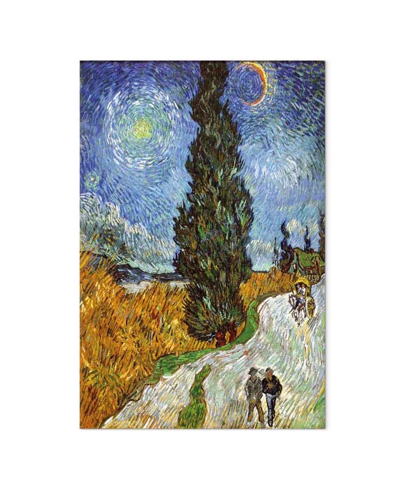 Paveikslas Vincent van Gogh - Kelias su kiparisu ir žvaigžde