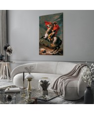 Paveikslas Jacques Louis David - Napoleonas kerta Alpes