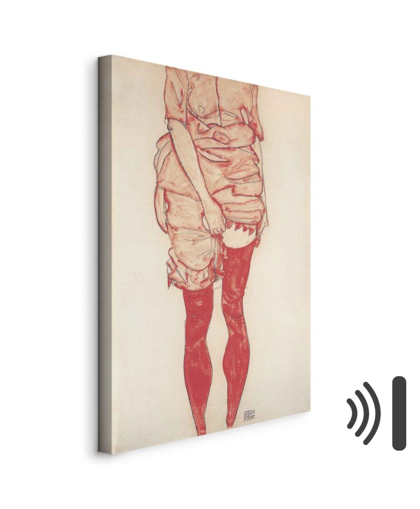 Paveikslas Egon Schiele - Stovinti moteris raudonai