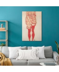 Paveikslas Egon Schiele - Stovinti moteris raudonai