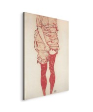 Paveikslas Egon Schiele - Stovinti moteris raudonai