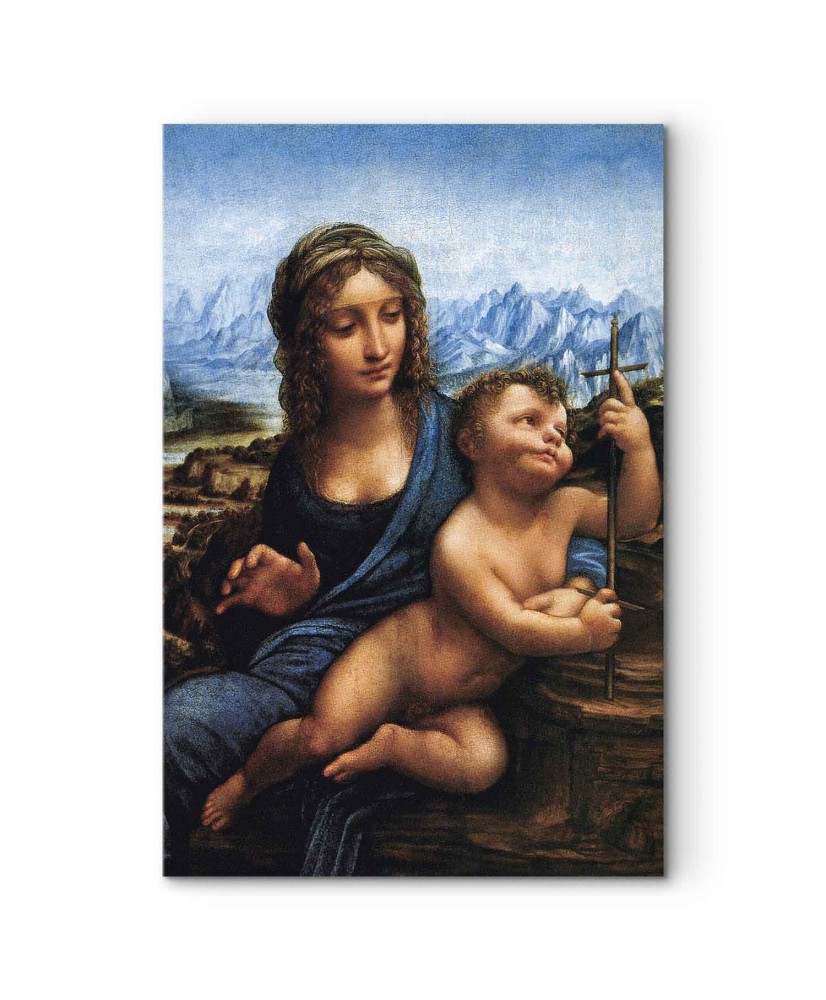 Paveikslas Leonardo da Vinci - Madona su verpste