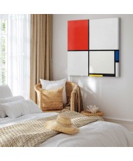 Paveikslas Piet Mondrian - Kompozicija Nr. III su raudona, mėlyna, geltona ir juoda