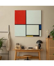 Paveikslas Piet Mondrian - Kompozicija Nr. III su raudona, mėlyna, geltona ir juoda