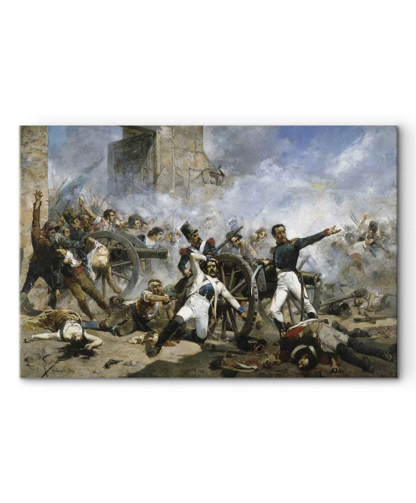 Paveikslas Joaquín Sorolla y Bastida - Pedro Velarde y Santillán mirtis ginant Monteleón artilerijos kareivines