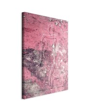 Paveikslas Moteriška figūra rožiniame marmuro fone