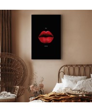 Paveikslas Raudonos lūpos juodame fone