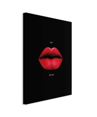 Paveikslas Raudonos lūpos juodame fone