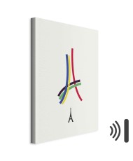 Paveikslas Eifelio bokšto spalvų abstrakcija