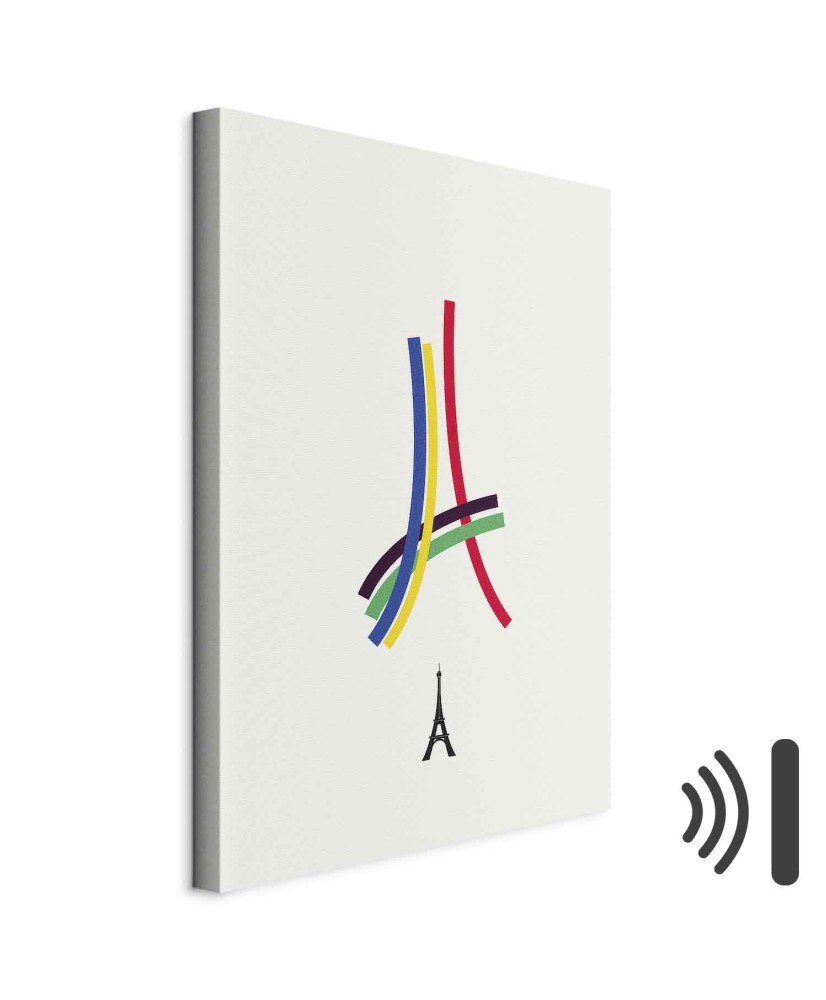 Paveikslas Eifelio bokšto spalvų abstrakcija