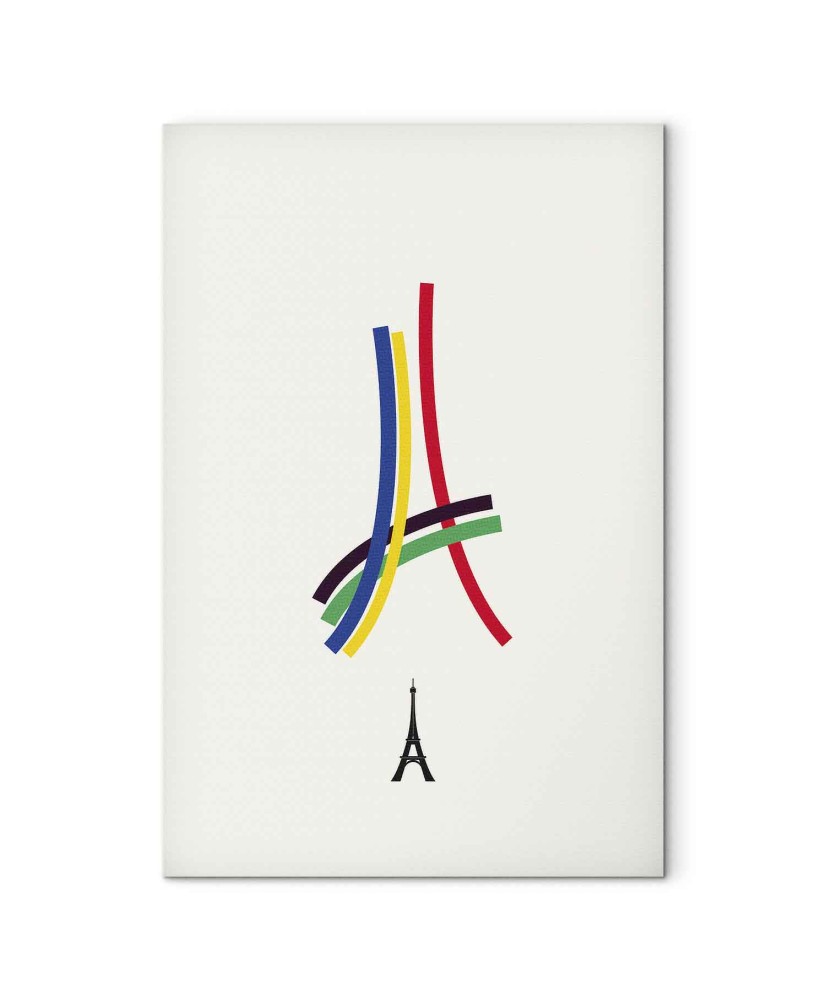 Paveikslas Eifelio bokšto spalvų abstrakcija