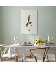 Paveikslas Eifelio bokšto spalvų abstrakcija