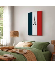 Paveikslas Prancūzijos vėliava su grafiniu Eifelio bokštu