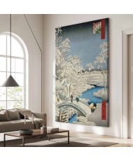 Paveikslas XXL Utagawa Hiroshige - Būgnų tiltas ir saulėlydžio kalva Meguro