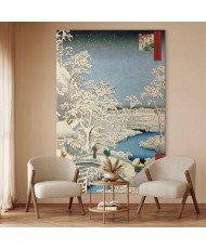 Paveikslas XXL Utagawa Hiroshige - Būgnų tiltas ir saulėlydžio kalva Meguro