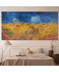 Paveikslas XXL Vincent van Gogh - Kviečių laukas su varnomis
