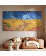 Paveikslas XXL Vincent van Gogh - Kviečių laukas su varnomis