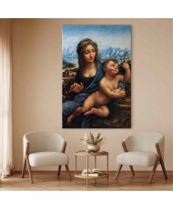 Paveikslas XXL Leonardo da Vinci - Madona su verpste
