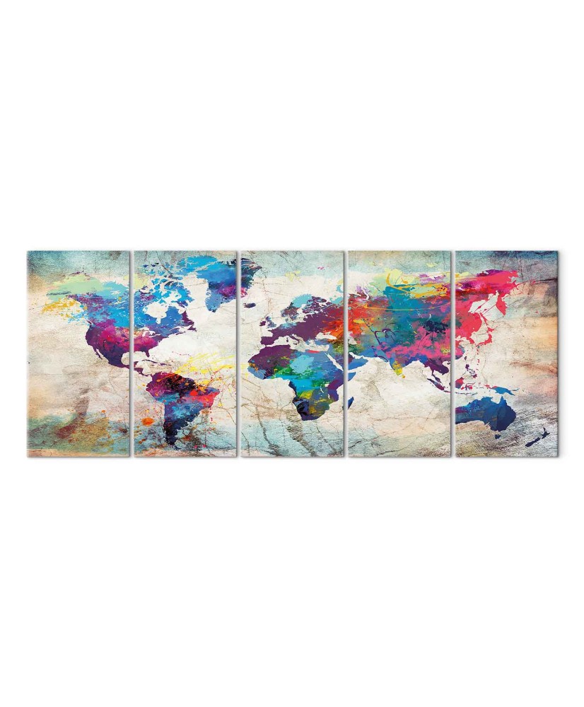 Paveikslas Įtrūkusios sienos pasaulio žemėlapis