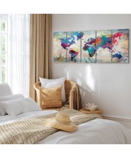 Paveikslas Įtrūkusios sienos pasaulio žemėlapis