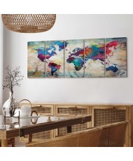 Paveikslas Įtrūkusios sienos pasaulio žemėlapis