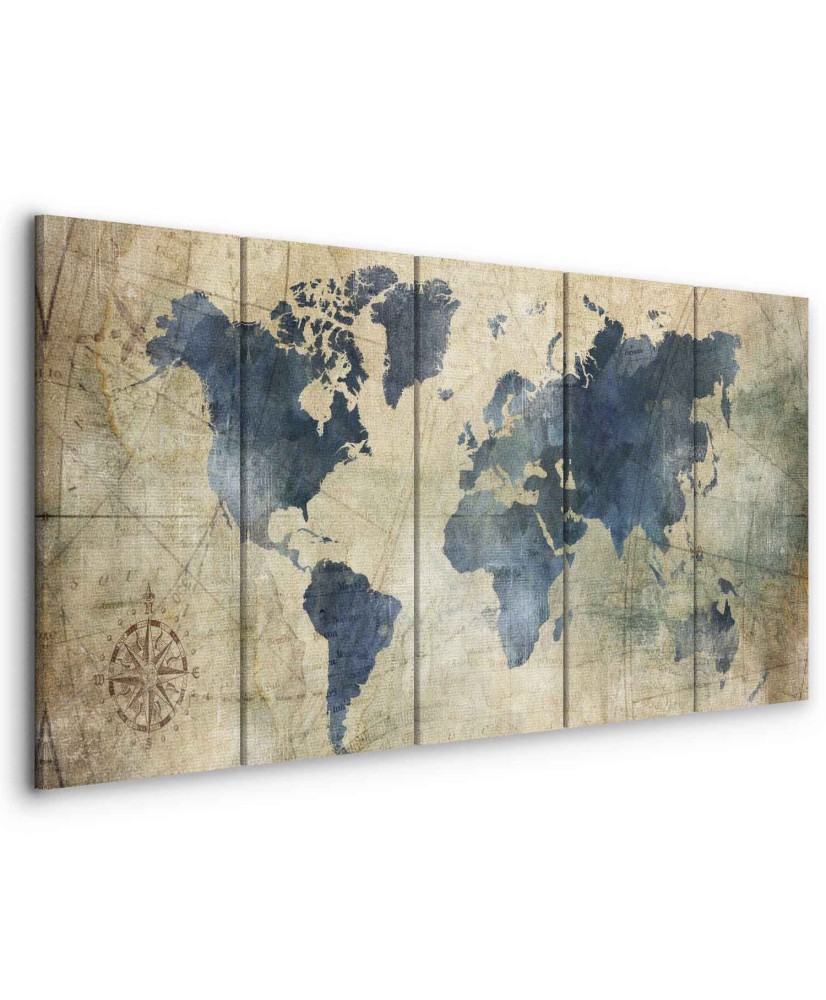 Paveikslas Retro pasaulio žemėlapis