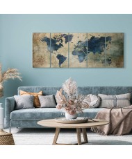 Paveikslas Retro pasaulio žemėlapis