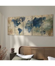 Paveikslas Retro pasaulio žemėlapis