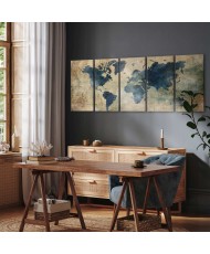 Paveikslas Retro pasaulio žemėlapis