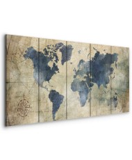Paveikslas Retro pasaulio žemėlapis