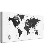 Paveikslas Juodai baltas pasaulio žemėlapis