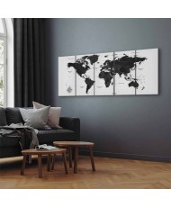 Paveikslas Juodai baltas pasaulio žemėlapis