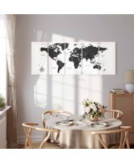 Paveikslas Juodai baltas pasaulio žemėlapis