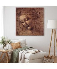 Paveikslas Leonardo da Vinci - Jaunos moters galva (Leda)