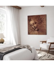 Paveikslas Leonardo da Vinci - Jaunos moters galva (Leda)