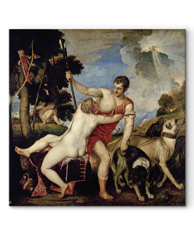 Paveikslas Titian - Venera ir Adonis