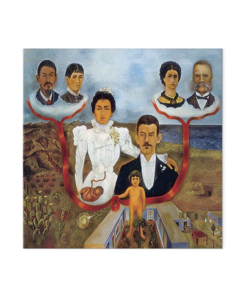 Paveikslas Frida Kahlo - Mano seneliai, mano tėvai ir aš