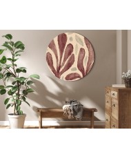 Apvalus paveikslas ant drobės - Ryškūs lapai Matissės dvasia