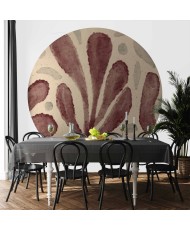 Apvalūs fototapetai - Ryškūs lapai Matissės dvasia