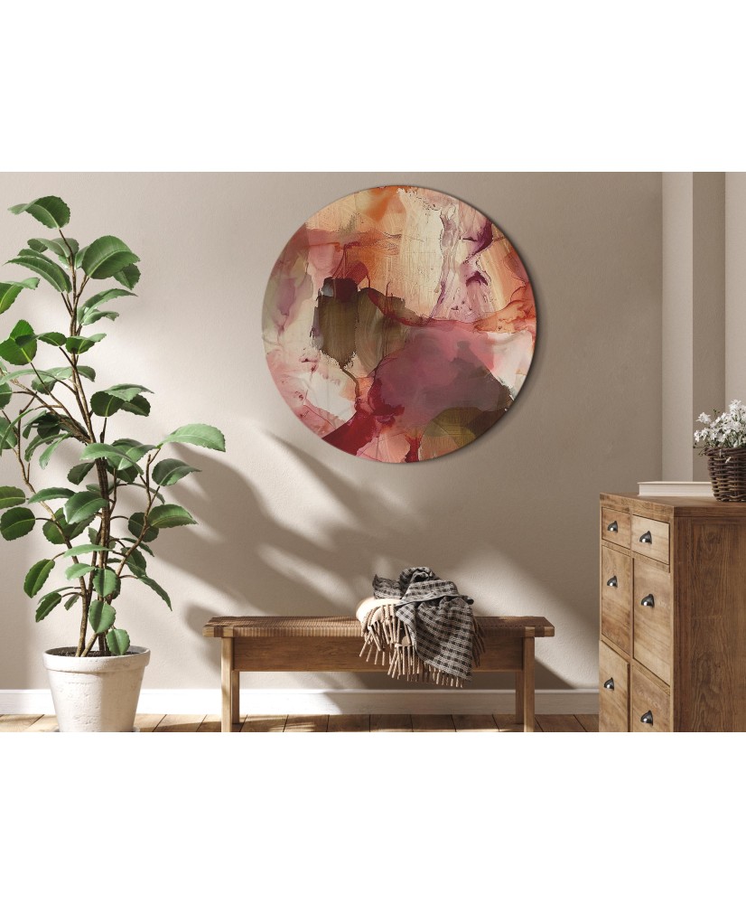 Apvalus paveikslas ant drobės - Pavasario akvarelė