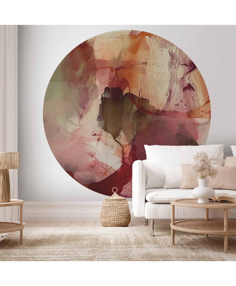 Apvalūs fototapetai - Pavasario akvarelė