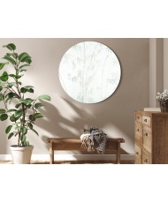 Apvalus paveikslas ant drobės - Pastelinis bambukų miškas