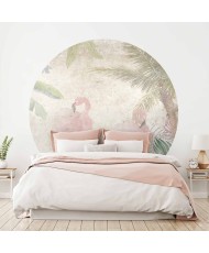 Apvalūs fototapetai - Paukščiai džiunglėse