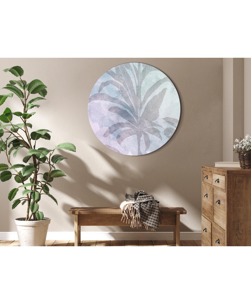 Apvalus paveikslas ant drobės - Palmės rūke