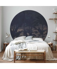 Apvalūs fototapetai - Naktinės džiunglės