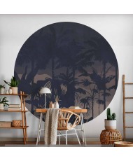 Apvalūs fototapetai - Naktinės džiunglės