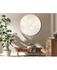 Apvalus paveikslas ant drobės - Prislopinta egzotinė žaluma