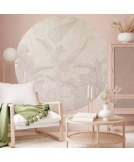 Apvalūs fototapetai - Subtilūs egzotiniai augalai