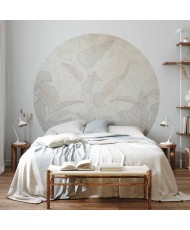 Apvalūs fototapetai - Subtilūs egzotiniai augalai