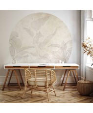 Apvalūs fototapetai - Subtilūs egzotiniai augalai